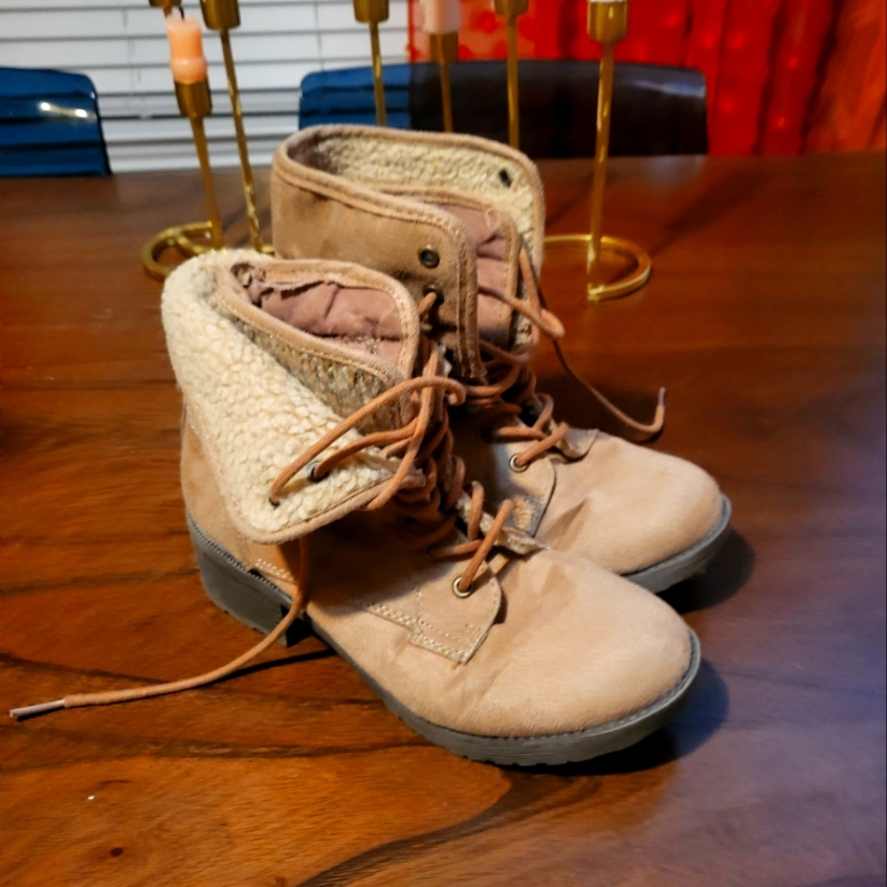 Tan suede boots
